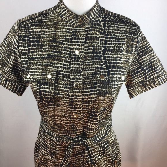 Calvin Klein Dresses & Skirts - Calvin Klein Sz 4 Animal Print Safari Snap Dress